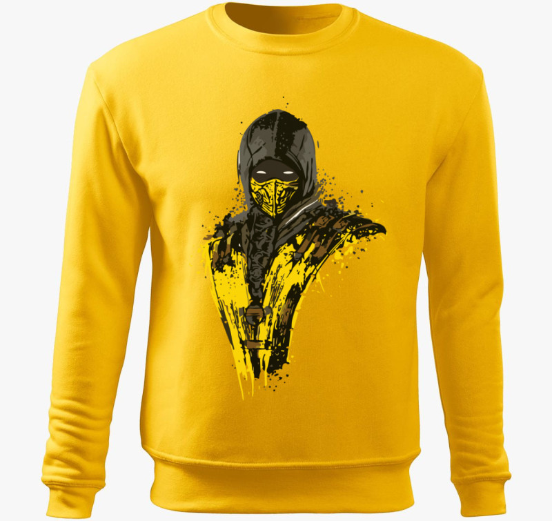 Mortal Kombat Scorpion Dotted belebújós pulóver — Sárga