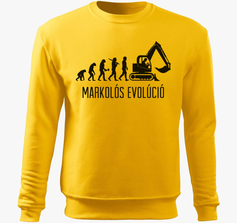 Markolós evolúció belebújós pulóver — Sárga
