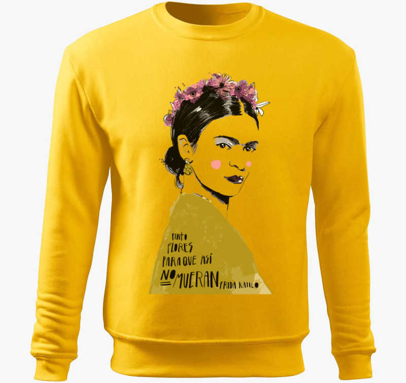 Frida Kahlo belebújós pulóver — Sárga