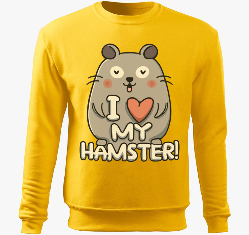 I love my hamster belebújós pulóver — Sárga