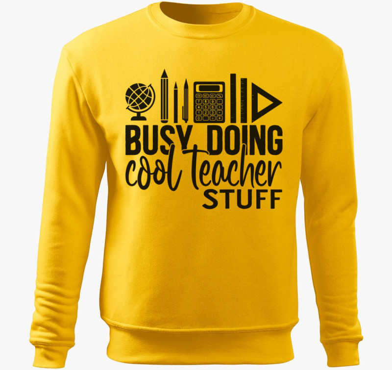 Teacher stuff belebújós pulóver — Sárga