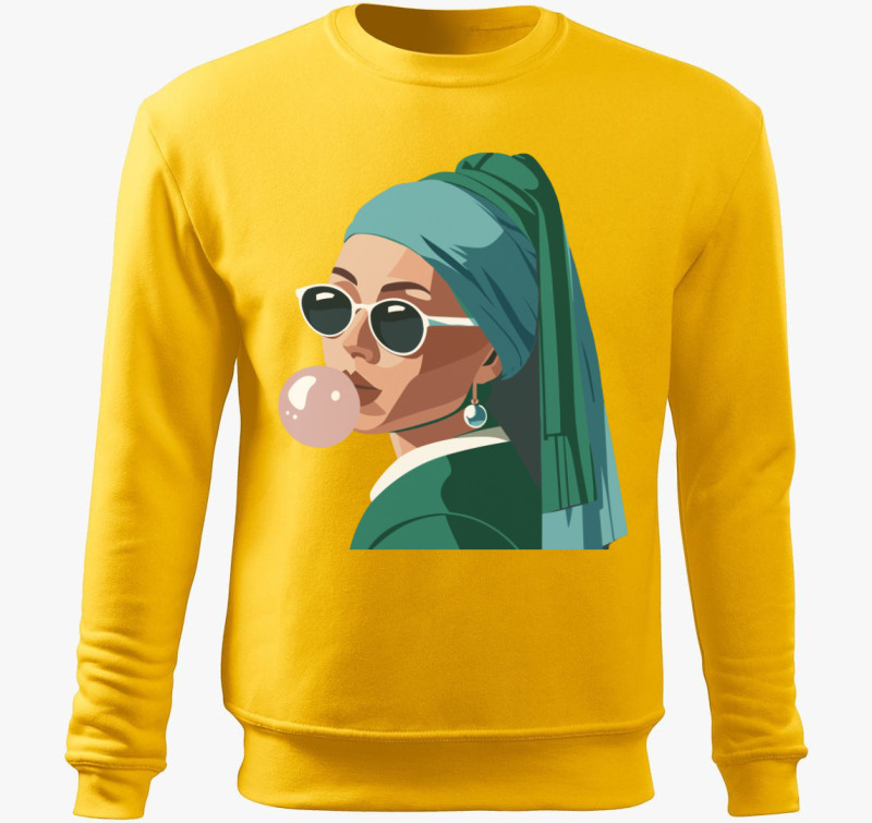 Vermeer modern belebújós pulóver — Sárga