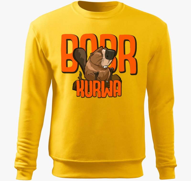 Bobr Kurwa vicces mém belebújós pulóver 1 — Sárga