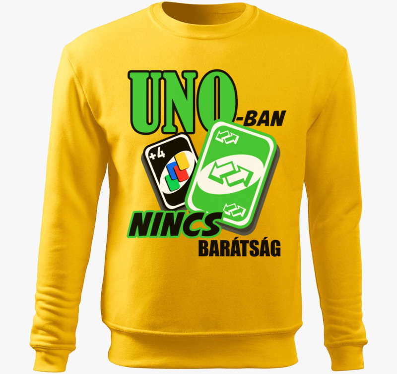 UNO játékos belebújós pulóver — Sárga