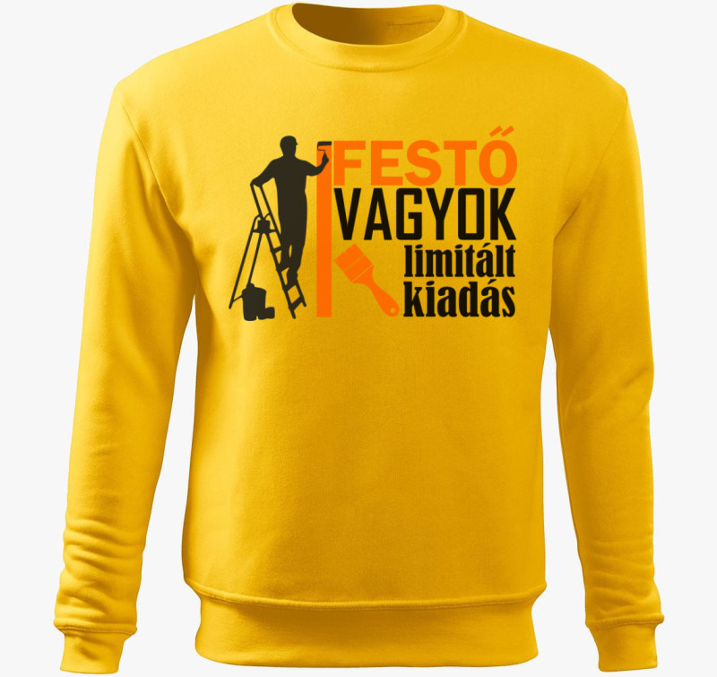 Festő vagyok belebújós pulóver — Sárga