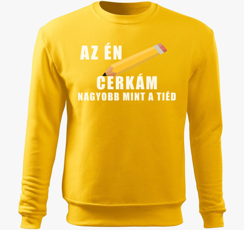 Az én cerkám nagyobb mint a tiéd belebújós pulóver — Sárga