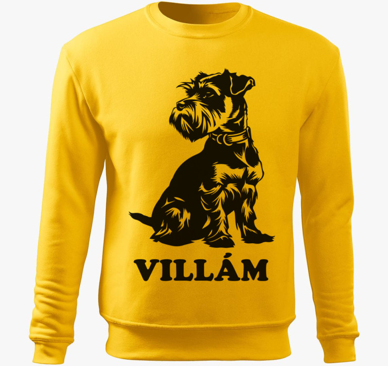 Schnauzer névvel 7 belebújós pulóver — Sárga