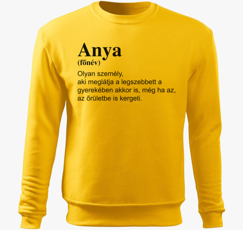 Anya főnév belebújós pulóver — Sárga