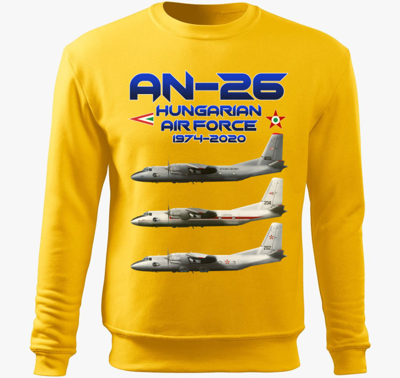 An-26 emlék belebújós pulóver — Sárga
