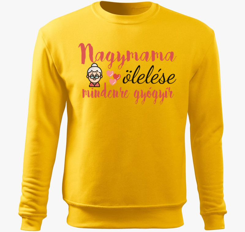 Nagymama ölelése belebújós pulóver — Sárga
