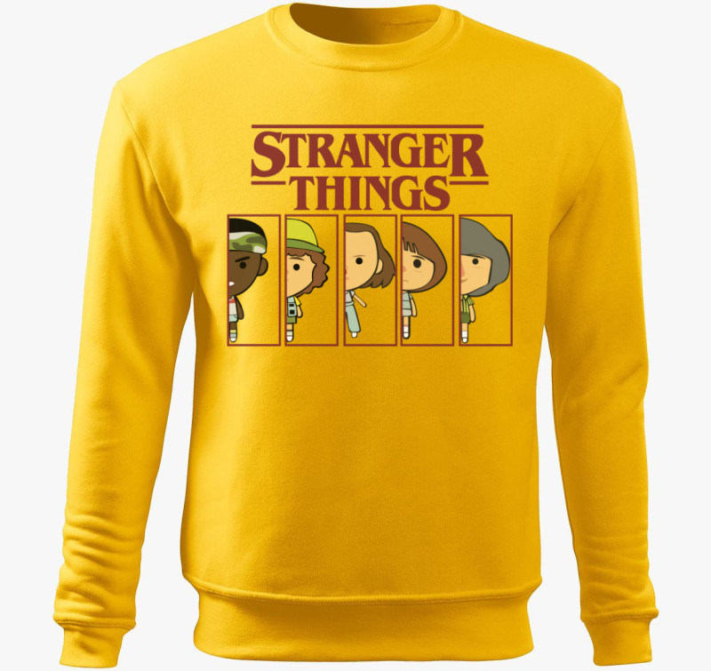 Stranger Things karakteres belebújós pulóver — Sárga