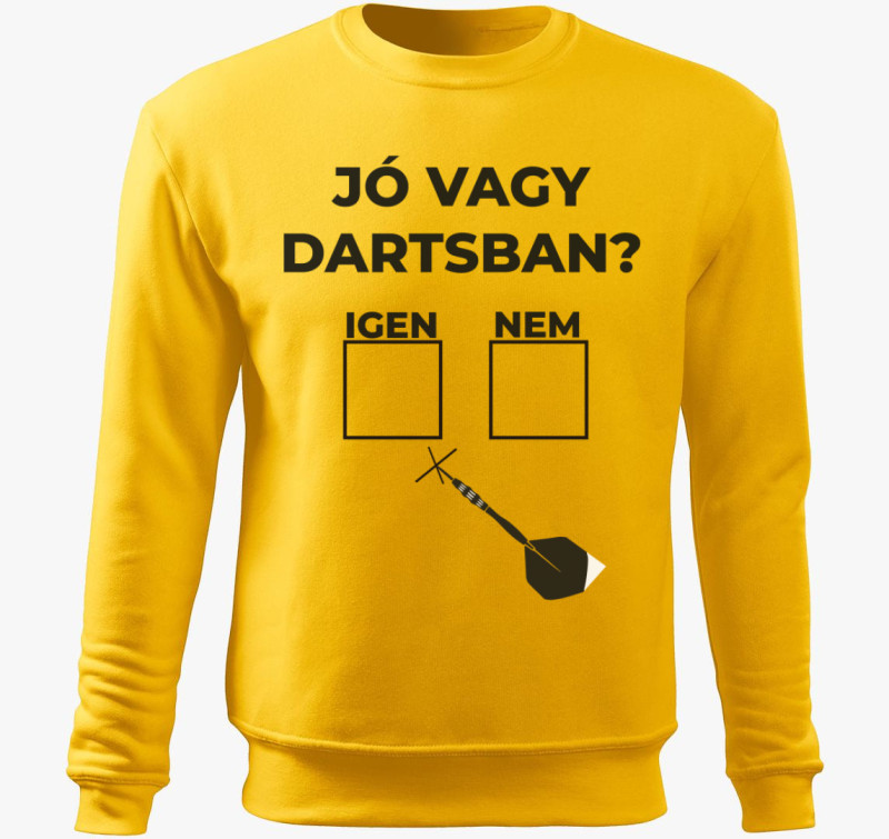 Jó Vagy Dartsban belebújós pulóver — Sárga