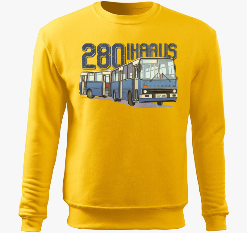 Ikarus 280 Busz belebújós pulóver — Sárga