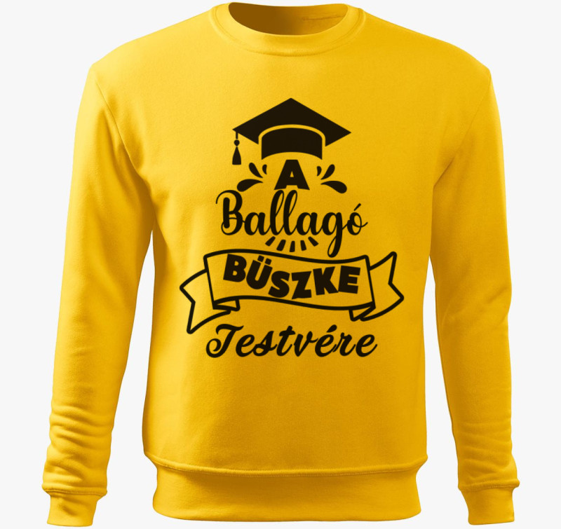 A ballagó büszke testvére belebújós pulóver — Sárga