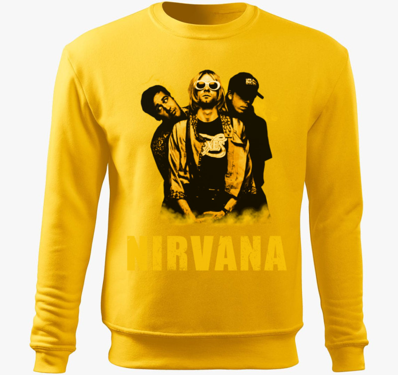 Nirvana belebújós pulóver — Sárga