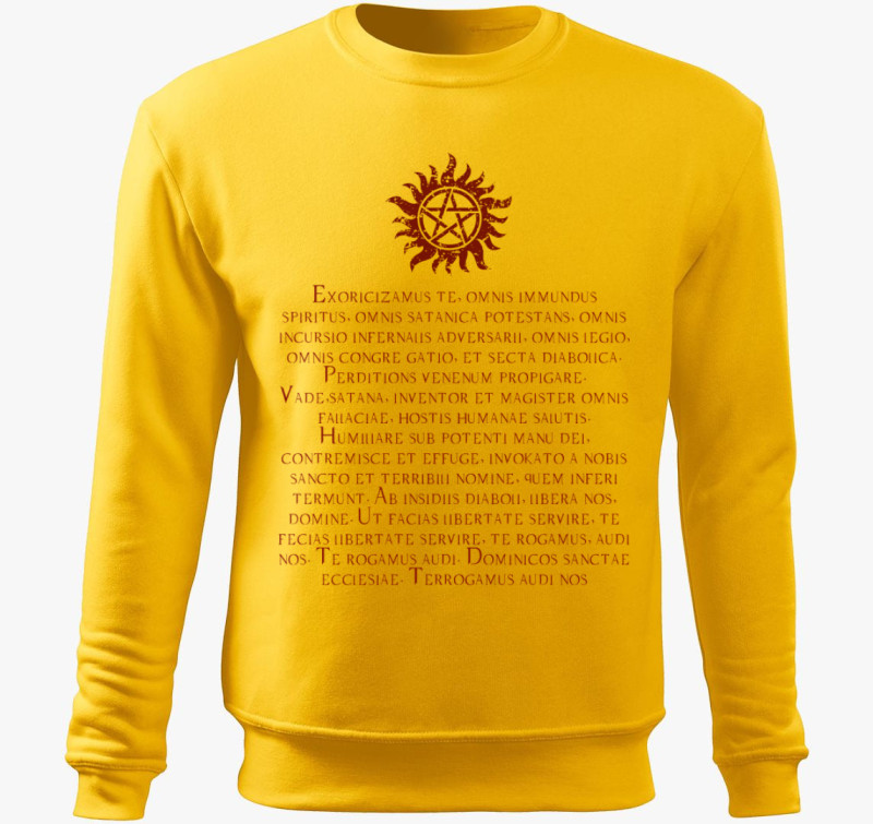 Supernatural belebújós pulóver — Sárga