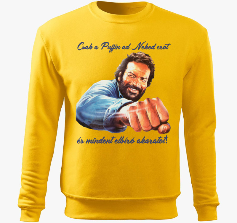 Bud Spencer puffin ököl belebújós pulóver — Sárga