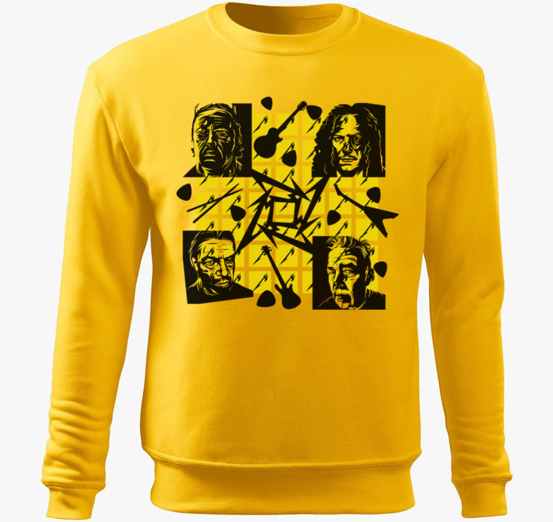 Metallica Art belebújós pulóver — Sárga
