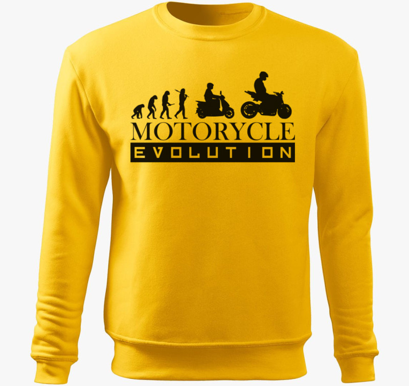Motorcycle evolution belebújós pulóver — Sárga