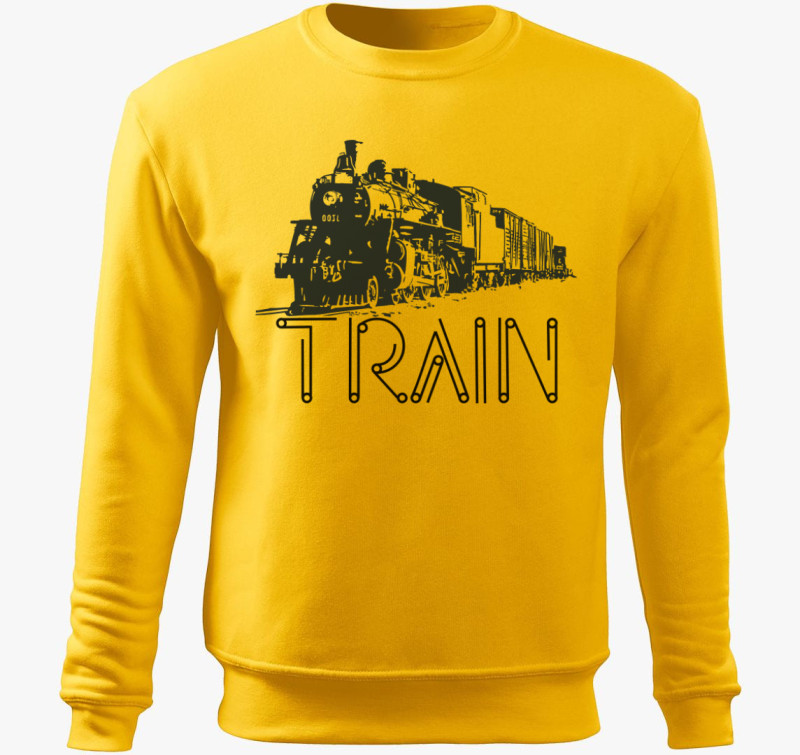 Train belebújós pulóver — Sárga