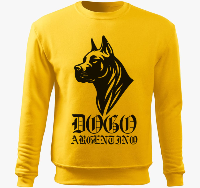 Dogo Argentino belebújós pulóver — Sárga