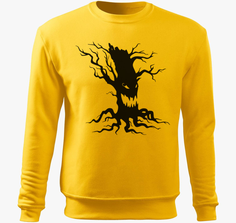 Halloweeni gonosz fa belebújós pulóver — Sárga