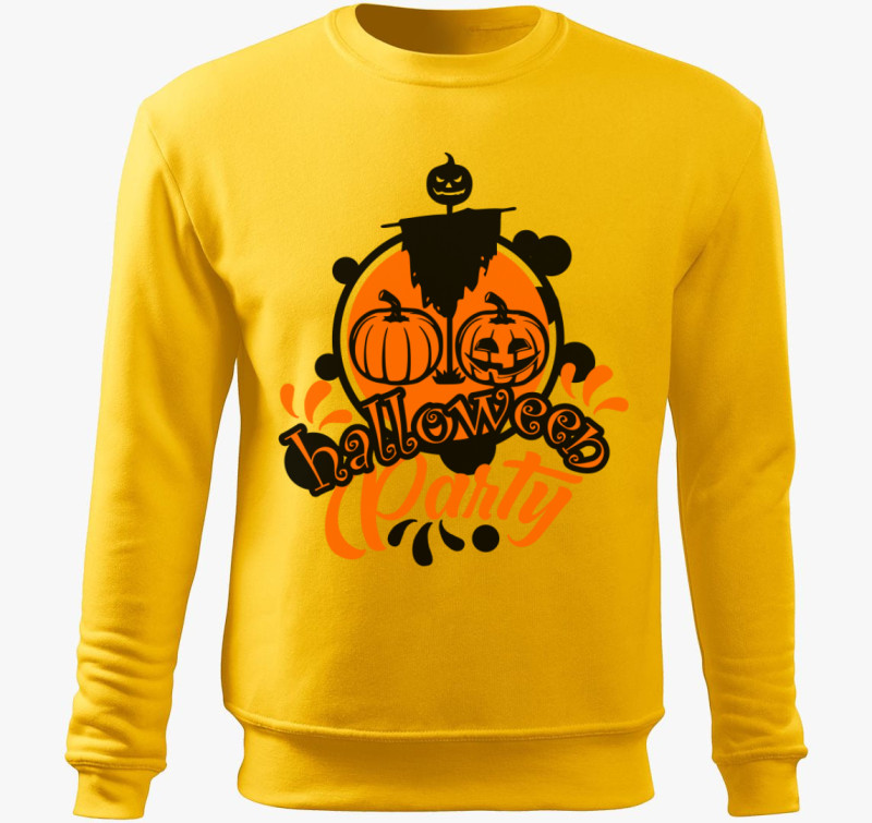 Halloween mintás belebújós pulóver — Sárga