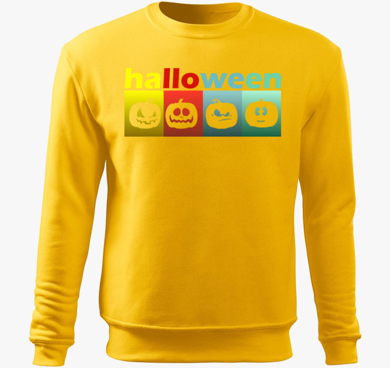 Halloween tök belebújós pulóver — Sárga