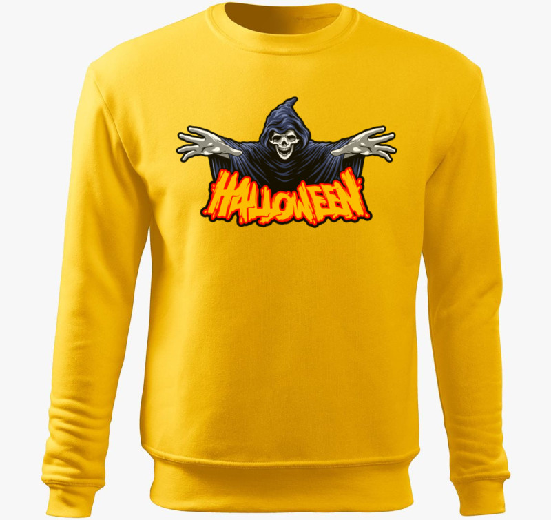 Halloween-i szellemes belebújós pulóver — Sárga