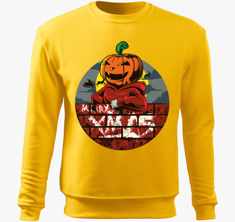 Halloween-i karácsony belebújós pulóver — Sárga
