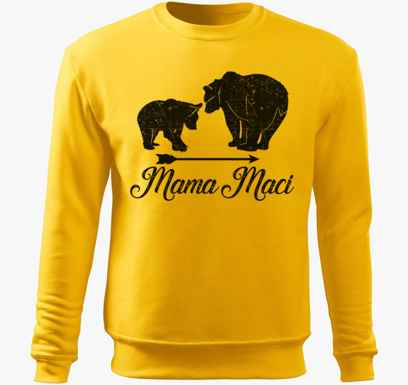 Mama maci belebújós pulóver — Sárga