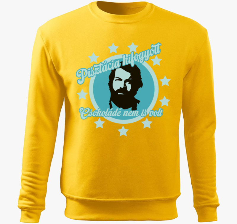 Bud Spencer pisztáciás belebújós pulóver — Sárga