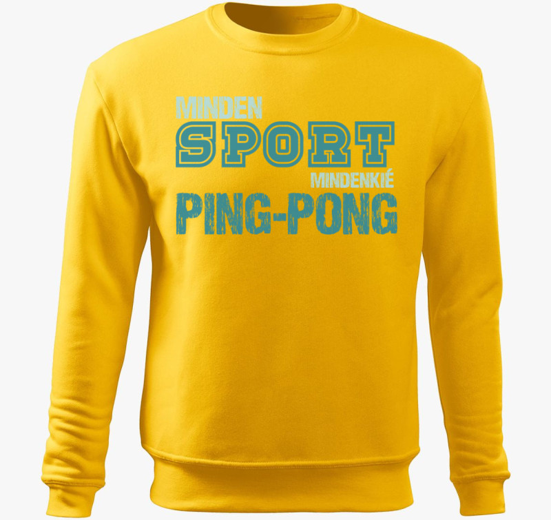 Minden sport pingpong belebújós pulóver — Sárga