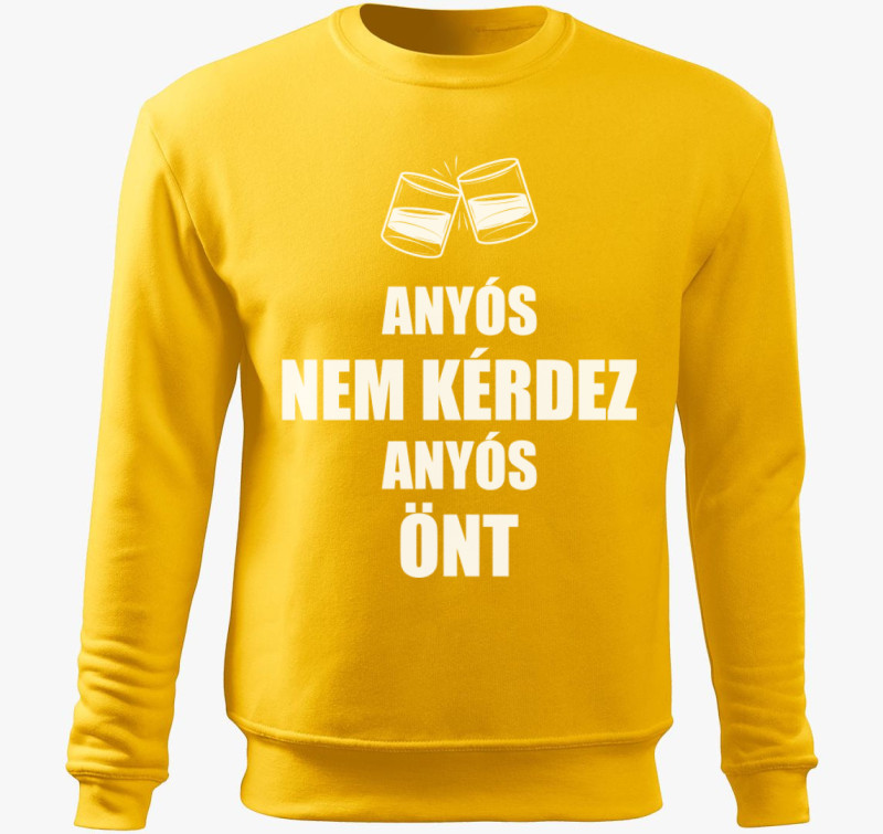 Anyós nem kérdez anyós önt belebújós pulóver — Sárga