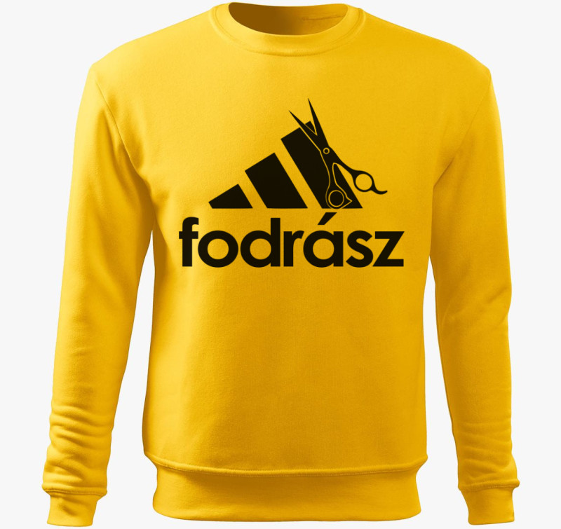 Fodrász márkás belebújós pulóver — Sárga