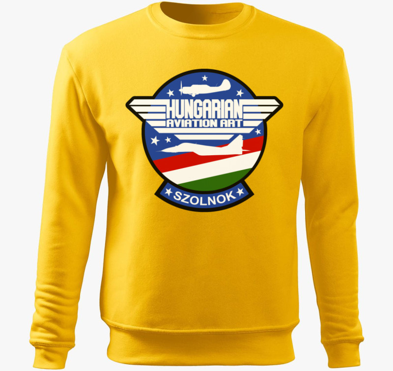 Hungarian Aviation Art Patch belebújós pulóver — Sárga