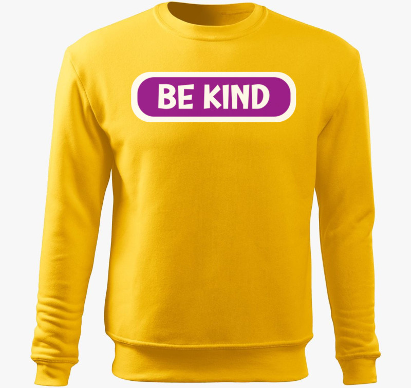 Be kind lila belebújós pulóver — Sárga