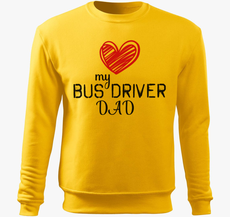 Buszsofőr apa belebújós pulóver — Sárga