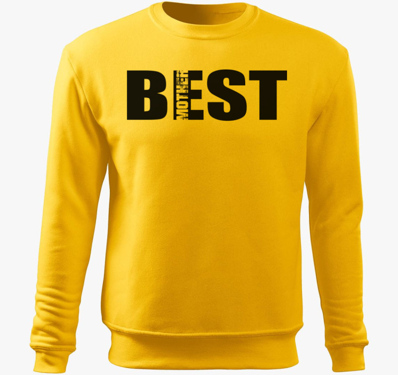 Best Mother belebújós pulóver — Sárga