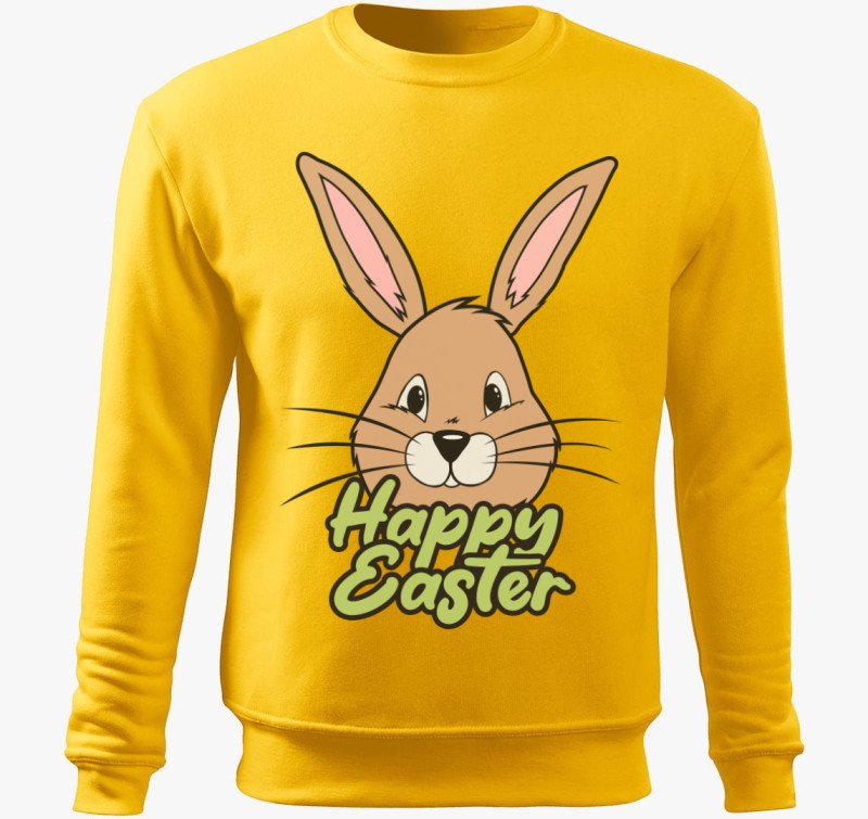 Happy Easter nyuszi belebújós pulóver — Sárga