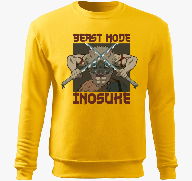 Inosuke Beast Mode belebújós pulóver — Sárga