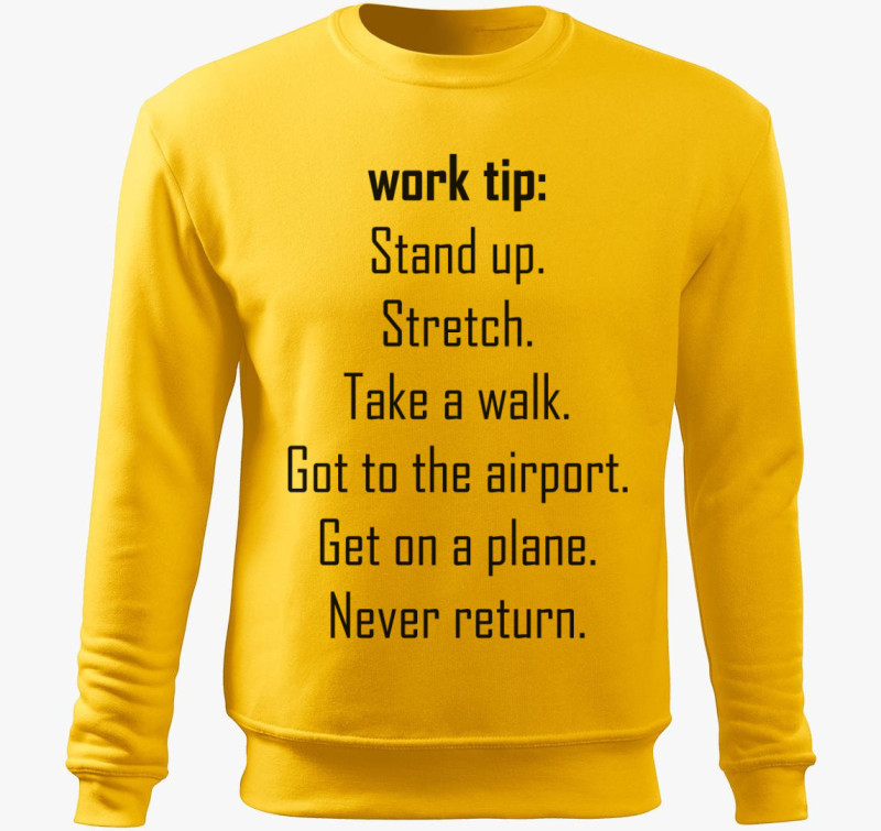 Work tip belebújós pulóver — Sárga