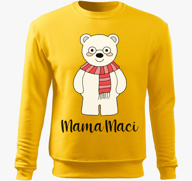 Mama maci karácsonyi belebújós pulóver — Sárga