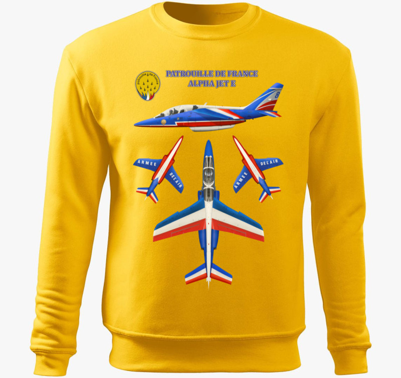 Patrouille De France 2 belebújós pulóver — Sárga