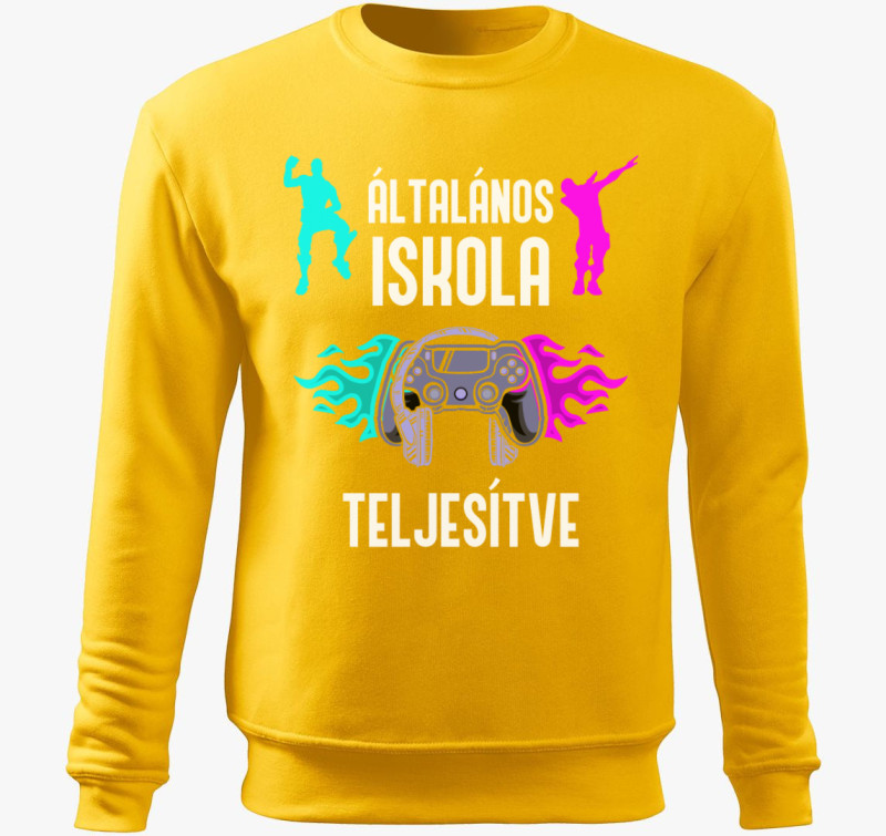 Általános iskola teljesítve fortnite belebújós pulóver — Sárga