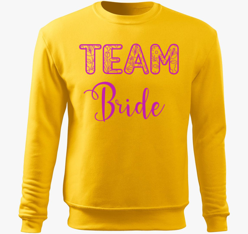 Team Bride belebújós pulóver — Sárga