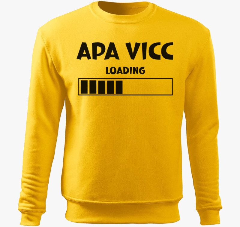 Apa vicc loading belebújós pulóver — Sárga