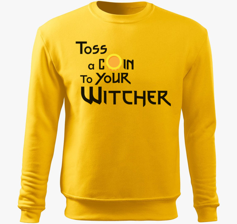 Toss a coin to your Witcher belebújós pulóver — Sárga