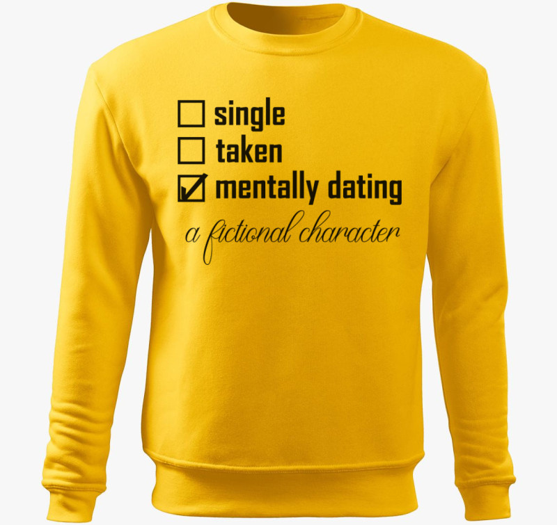 Mentally dating belebújós pulóver — Sárga