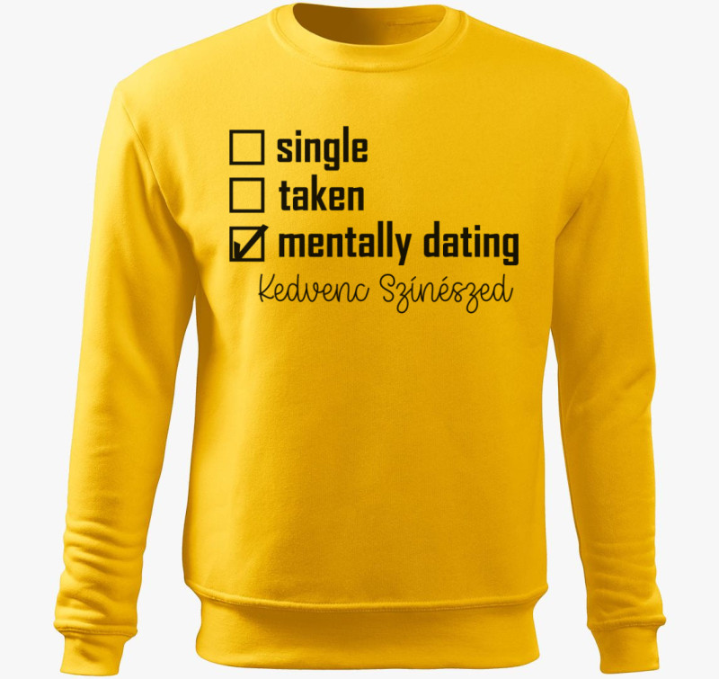 Mentally dating EGYEDI belebújós pulóver — Sárga